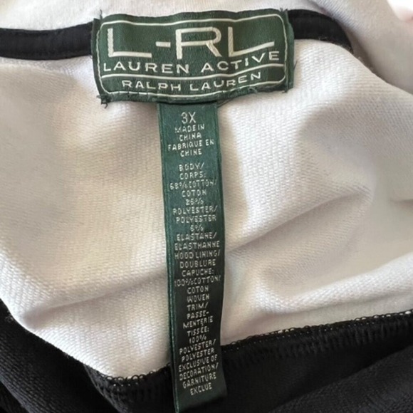 Plus size ladies size 3X Ralph Lauren Active full zip hoodie ** callout noted ** - Picture 3 of 16